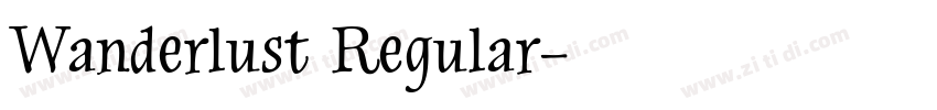 Wanderlust Regular字体转换